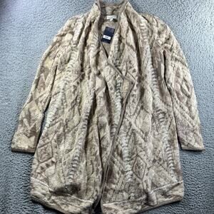 LUCKY BRAND OPEN FRONT CARDIGAN WOMENS MEDIUM AZTEC SOUTHWESTERN NWT NEW
